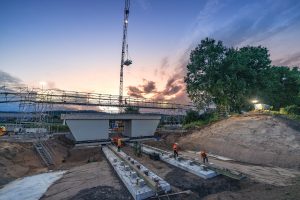 Erneuerung Eisenbahnüberführung Deidesheim Deutschland